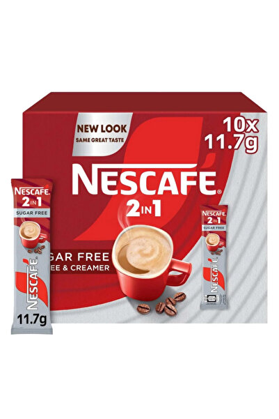 Nescafe 2 in 1 Instant Coffee Sugar Free Coffee And Creamer- 10X11.7gms