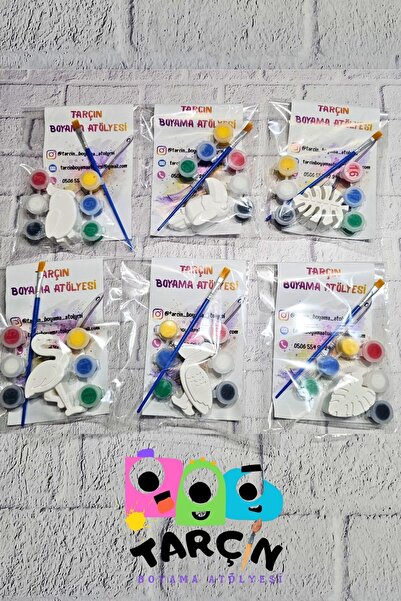 TARÇIN BOYAMA ATÖLYESİ Eğitici Etkinlik Özel Paketleme Sonbahar Serisi 6 Adet...
