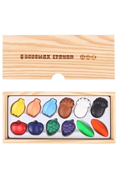 DOMİ Jar Melo - Beeswax Crayon - Fruits - 12pcs