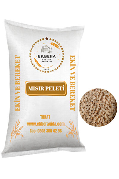 EKBERA Katkısız %100 Mısır Peleti - (6 mm) (Tavuk, Kuş, Hindi, Koyun, Keçi Vb...