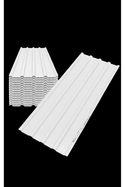 KONSEPTÜRÜNLER Beyaz Galvanizli Trapez Çatı Kaplama Sacı 2,5 Metre (3 Adet-su...