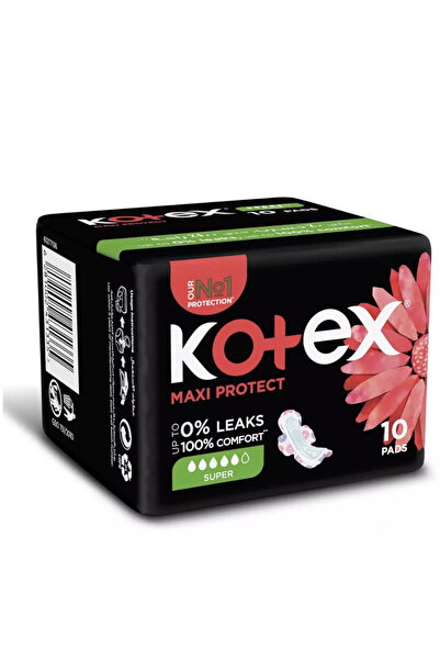 Kotex Maxi Protect Super Absorbent Pads Upto 0 percent leaks And 100 Percent ...