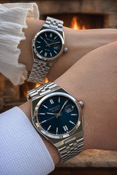 Ferrucci 3 Atm Water Resistant Couple Wrist Watch with 2 Year Warranty for Co...