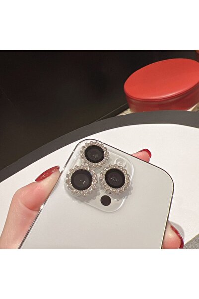 Choice Tempered glass 13pro 13proMax(3pcs silver Red Camera Lens Protector fo...