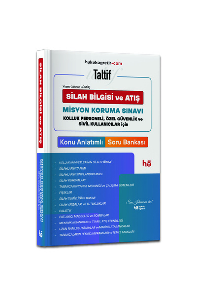 hukuk öğretir 2026 Misyon Koruma Sınavı Silah Bilgisi Konu Anlatımı + Soru ba...