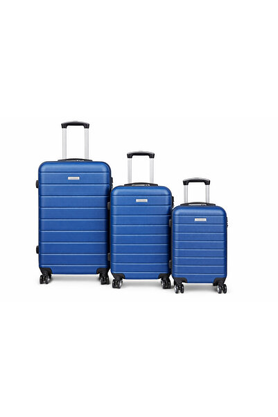 Royalty Line Set of 3 travel trolleys, sizes 20 24 28 inches, blue