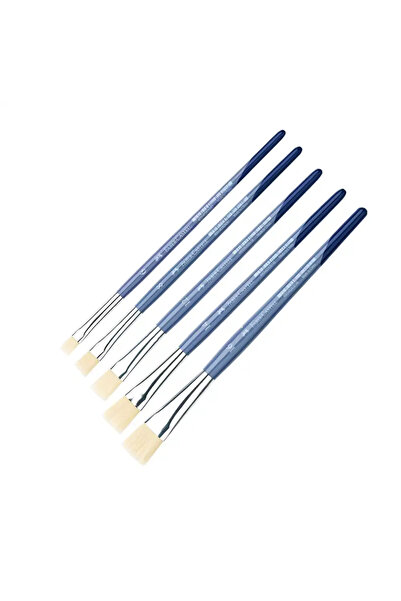 Faber Castell Flat Tip Synthetic Hair Painting Brush With 6/8/12/14/16 Size- ...