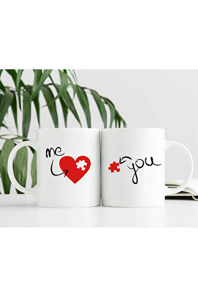 MODA Me and You February 14 Valentine's Day Printed Pair of Double Gift Porce...