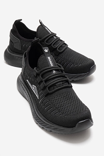CCWAY AYAKKABI Men's Knitwear Sports Shoes Black White Black