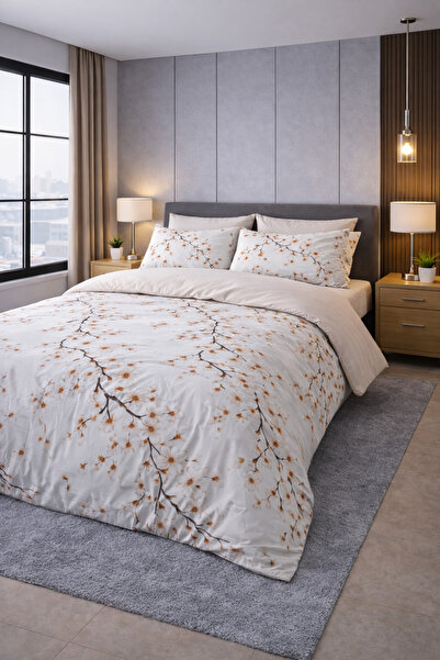 remtex طقم غطاء لحاف مزدوج بنمط زهور ثلاثي الأبعاد مصنوع من القطن بنسبة 100% ...