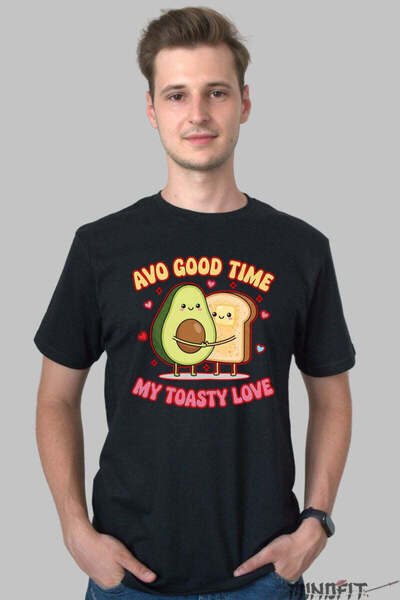 GILDAN Tricou Valentine S Day Cuplu Avo Good Time My Toasty Love Barbat