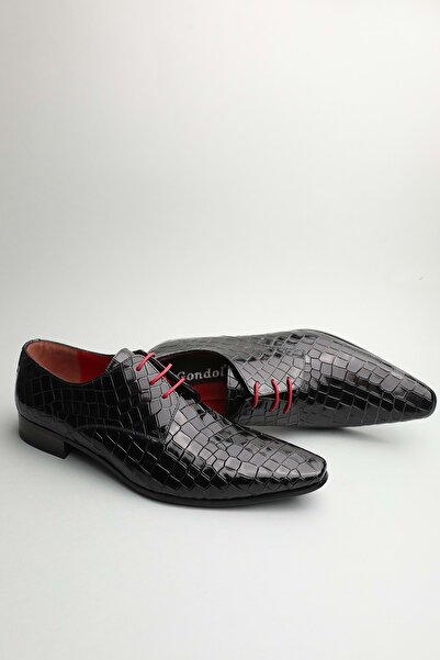 Gondol Men's Genuine Leather Pointed Toe Special Leather Design Shoes Tz.622 ...