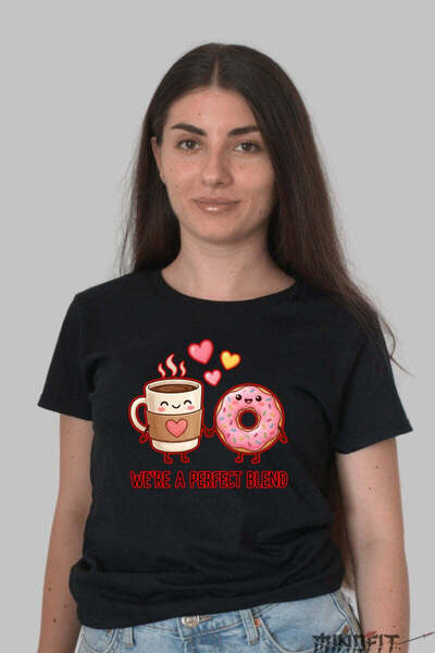 GILDAN Tricou Valentine S Day Cuplu We Re A Perfect Blend 2 Dama