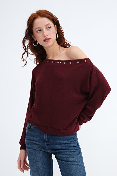 Addax Μπλούζα με λεπτομέρεια από υφάσματα με οπές B12511