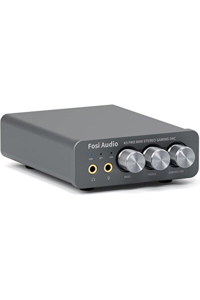 Fosi Audio مضخم صوت سماعات الرأس K5 Pro Gaming DAC صغير الحجم، محول صوت رقمي ...