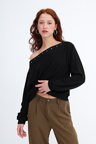 Addax Eyelet Detailed Blouse B12511