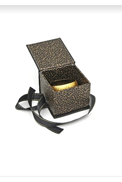 BURAKKUTU Kurdeleli Deri kelepçe&Bilezik Kutusu (boyut 8x8cm yükseklik 5.50cm...