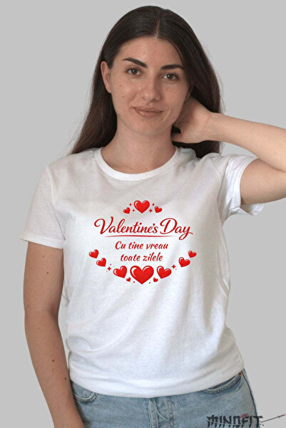 GILDAN Tricou Cuplu Valentine S Day Cu Tine Mereu Dama