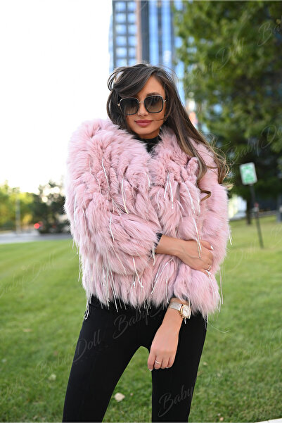 Babydoll Fashion Fox fur hat with sequin inserts