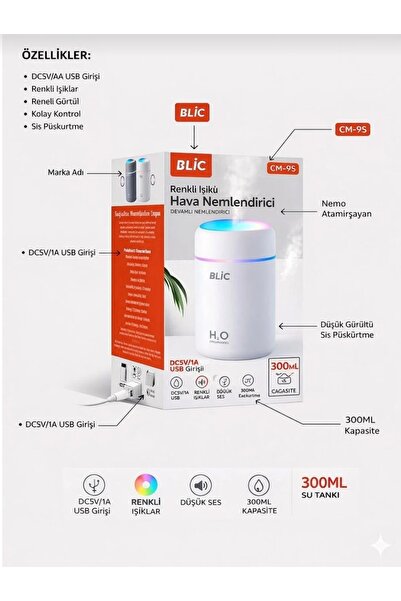Blic NerezAteilerAccessoriess Hava Nemlendirici Aroma Difüzör mis kokular