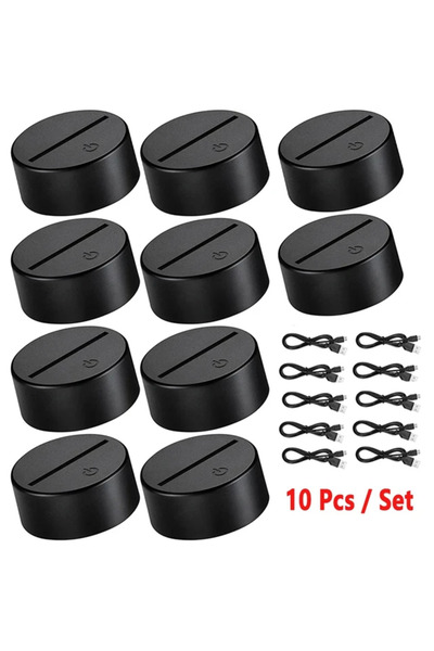 Choice1 قاعدة لوحة إضاءة أكريليك سوداء مكونة من 10 قطع، قابلة للتشقق، 7 ألوان...