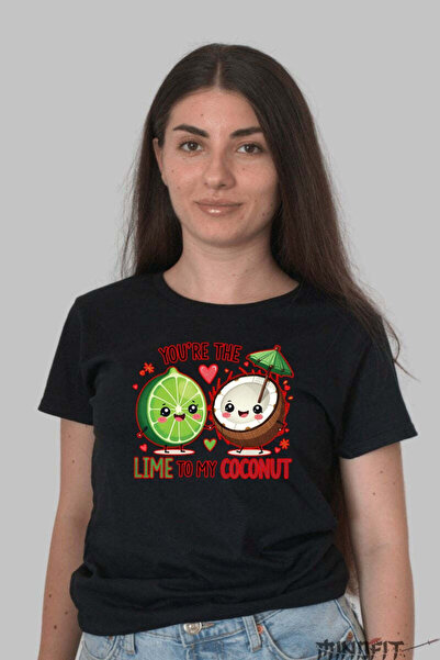 GILDAN Tricou Cuplu Valentine S Day Lime To My Coconut Dama