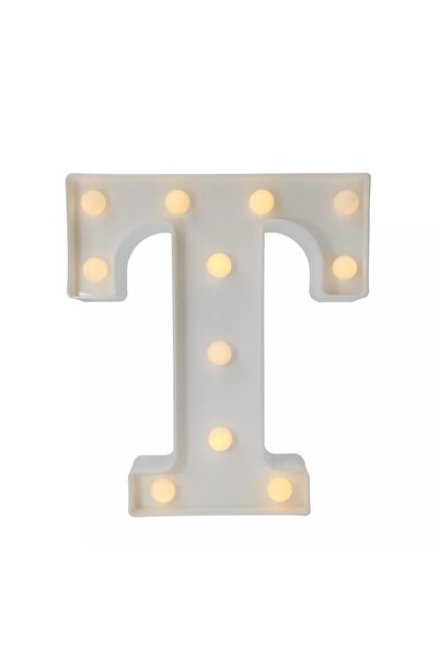 DogusDeco T Harfi Işıklı Led Dekoratif Aydınlatma Büyük Boy