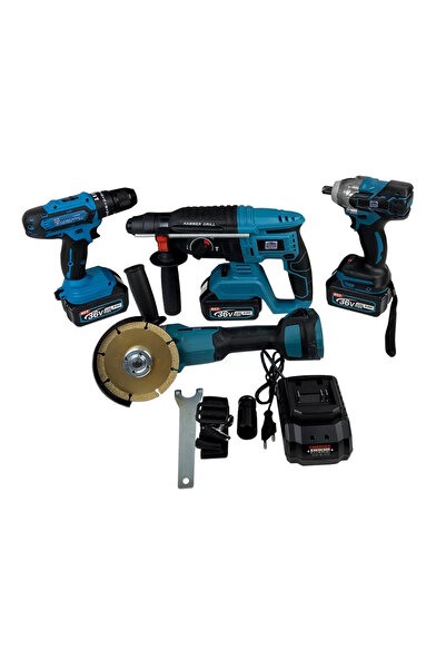 STOREONLINE Set 3 Scule 36V 8Ah Rotopercutor Flex Autofiletanta