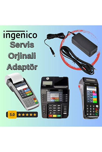 ingenico Uyumlu Şarj Adaptörü - iWE280, IDE280 ve Move 5000F İçin Orijinal Se...