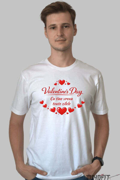 GILDAN Tricou Cuplu Valentine S Day Cu Tine Mereu Barbat