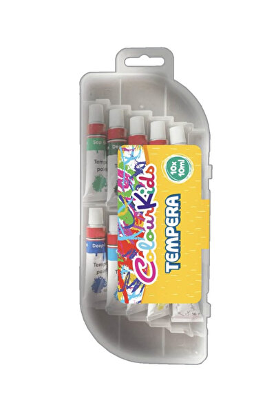 ColourKids Tempera 10culori x 10ml tub metal