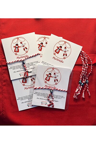 BAE ATOLYE 5 قطع من أساور مارتينيشكا المرصعة بخرز العين الشريرة مع البطاقة
