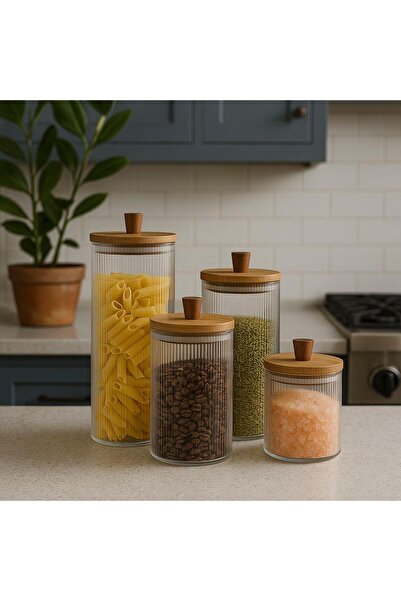 Onedekor 4-Piece Regina Glass Jar Set