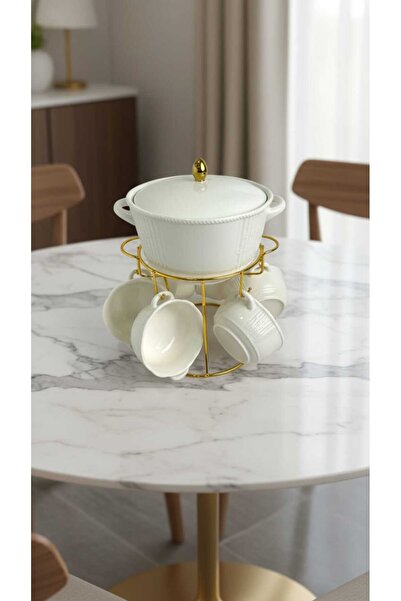 Generic Soup pot set with serving bowls, unique and elegant design, 8 pieces