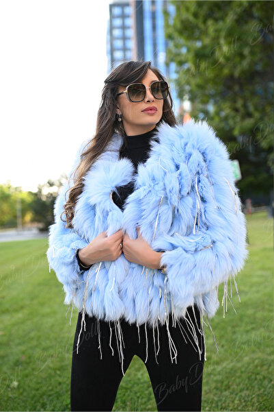 Babydoll Fashion Fox fur hat with sequin inserts