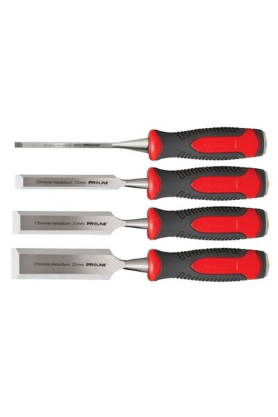 PROLINE Set Chisels Wood with Bi-material Handle - 4p