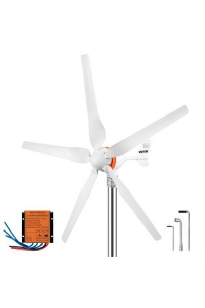 VEVOR 400W 12V Wind Generator with MPPT, 5 Blades, Wind Turbine for Off-Grid ...