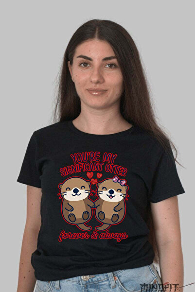 GILDAN Tricou Valentine S Day Cuplu You Re My Significant Otter Dama