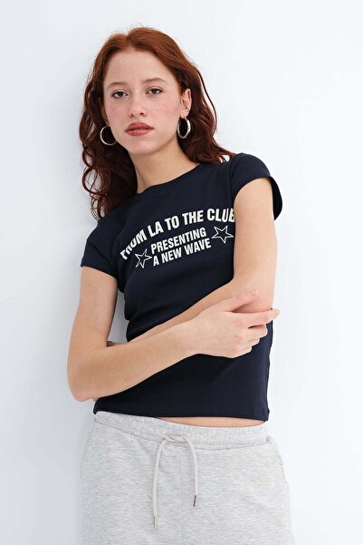 Addax Печатна тениска с къс ръкав P9005