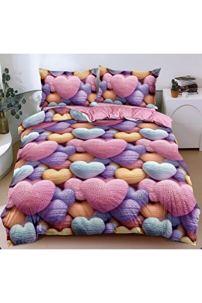 Casa de Vis Double bed linen set, satin cotton, 180 x 200 cm, 4 pieces, with ...