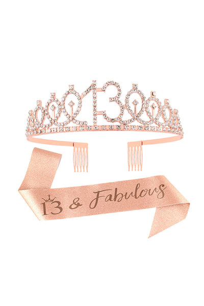 Choice تاج ووشاح عيد الميلاد الثالث عشر للنساء والفتيات في أعياد الميلاد الثا...