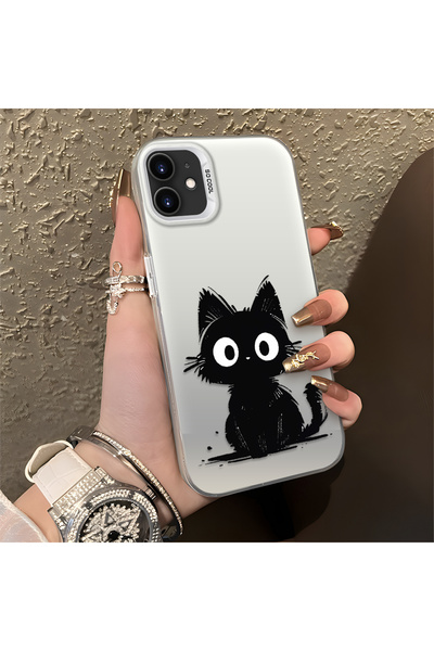 Hontinga حافظة من السيليكون النحيف المقاوم للصدمات بنمط القطط اللطيفة المتواف...