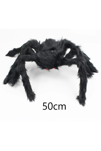 Choice عنكبوت قطيفة كبير الحجم (حوالي 50 سم) لتزيين حفلات الهالوين، مناسب للا...