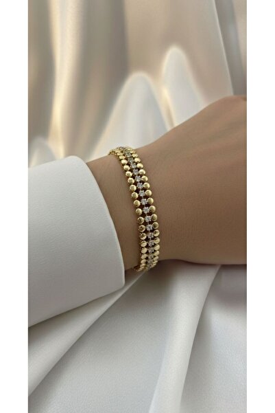 XUPING JEWELRY Xuping üç sıralı taş detaylı bileklik