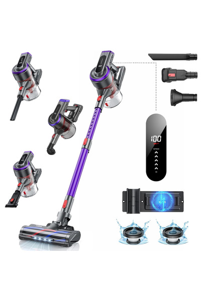 Dasbo Aspirator vertical fără fir cu baterie, 450 W, putere de aspirare puter...