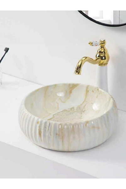 Fualora Seramik Çanak Lavabo Batarya Deliksiz 40*40*13 cm