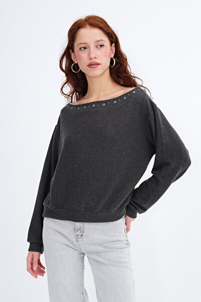 Addax Eyelet Detailed Blouse B12511