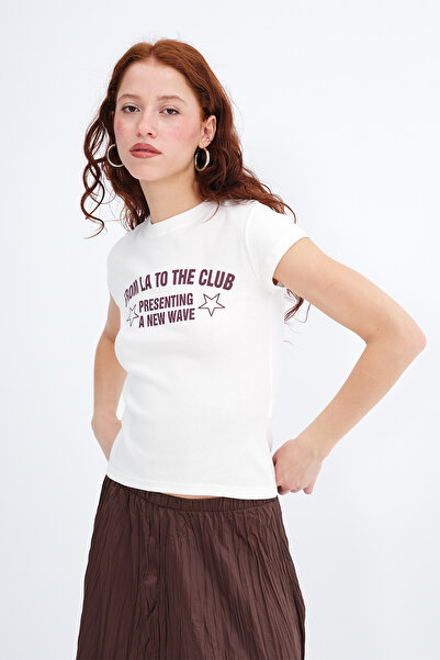 Addax Printed Short-Sleeved T-Shirt P9005