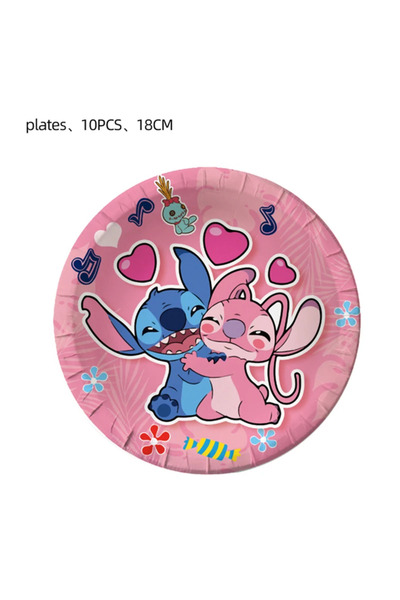 Choice ١٠ قطع من أطباق ليلو وستيتش مقاس ٧ بوصات، زينة لحفلات أعياد الميلاد، أ...