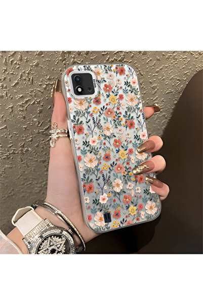 Hontinga حافظة من السيليكون النحيف المقاوم للصدمات بنمط غصن الزهرة المتوافقة ...